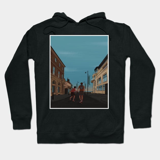 Nick and Charlie- Heartstopper beach scene - Herne Bay Hoodie by daddymactinus